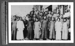 Faculty and some students at Cheeloo, Jinan, Shandong, China, ca.1940