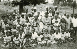 Wives and children of the students of the divinity school of Ndoungue, in Cameroon