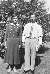 Head catechist Solomon Boassen and wife, Angmagssalik. Photo used in 1937