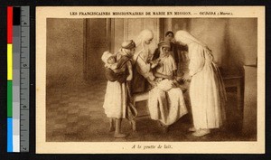 Women tending infants indoors, Morocco, ca.1920-1940