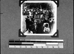 People performing a dance, Mbozi, Tanzania, 1937