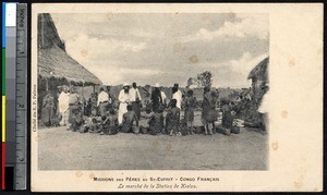 Missionary father at the market of Kialou, Congo Republic, ca.1900-1930