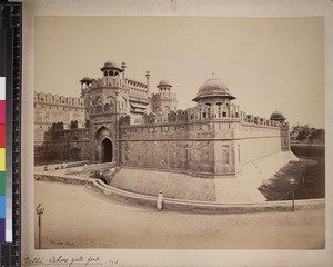 View of Lahore gate fort, Delhi, India, ca. 1880-1890