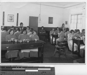 The novices' refectory at Fushun, China, 1937