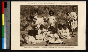 Several young children in a garden, Madagascar, ca.1920-1940