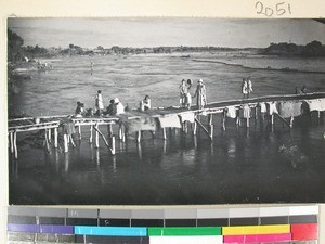 Bridge over the Manampanda river, Malaimbandy, Madagascar, 1933