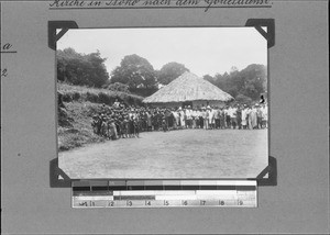 Church building and congregation, Isoko, Tanzania, 1929