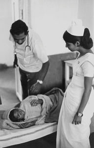 East Jeypore, Orissa, India. Dr. Virendra Kumar Henry examining a patient at Christian Hospital