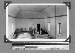 Interior of the church, Wittewater, South Africa, 1934