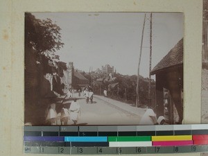 Scene from the town between Andohalo and Imarivolanitra, Antananarivo, Madagascar, 1901