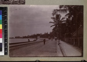 View along sea front street, Toamasina, Madagascar, ca. 1910