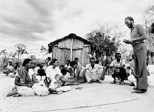 DMS missionary Lars Mandrup visiting a malagasy congregation