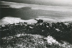 View on the village of Uturoa and on the lagoon, from the heights of Raiatea island