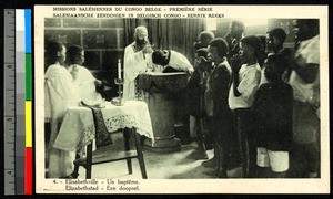 Baptism in church, Lubumbashi, Congo, ca.1920-1940