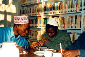 Tanzanian participants in Democracy course at Brenderup folk high school. Visiting Danmission