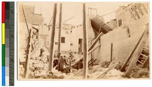 Street damaged by an earthquake, Shantou, China, 1918