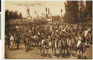 Entourage of Negus Tafari Makonnen, Addis Abeba, Ethiopia, 1928