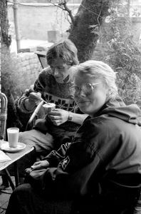 Kathmandu, Nepal 1988. Project Western Youth to the East. Volunteer Kirsten Schmidt (right) in