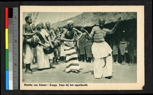 Two men dancing, Congo, ca.1920-1940