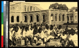 Students leaving for vacation, India, ca.1920-1940