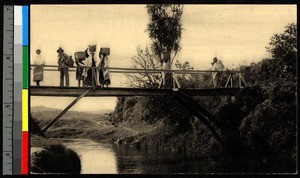 On the bridge, Madagascar, ca.1920-1940