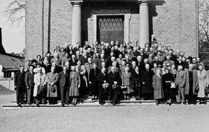 Representatives 1947 in Holstebro: Attendees: missionaries, representatives, directors and othe