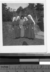 Sister Marcelline with novices, Kaying, China, ca. 1940