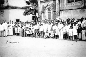 Broadway Church, Madras (Chennai), South India. Gathering at the "Family Sunday", taking place