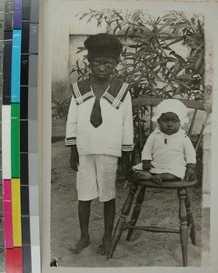 Two Malagasy children, Morondava, Madagascar, 1936(?)