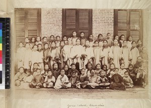 Girl pupils of missionary school, Quanzhou, Fujian Province, China, 1892