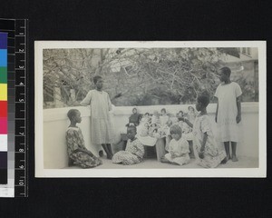 Girls playing, Ghana, 1926