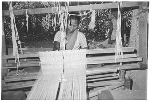 South India, Tiruvannamalai 1977. The Weaving School for widows with children. The Danish Missi
