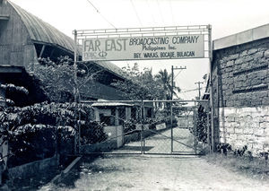 Far East Broadcasting Company, Manila, Filippinerne, februar 1990. FEBC er en stor radiostation med over 100 ansatte og udsendelser til mange lande/sprogområder. Det er også er godt uddannelsessted for lokale radioteknikere