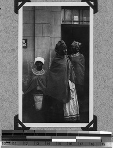 Three women with pearl necklaces in Whittlesea, South Africa East, 1934-01-02