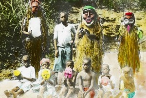 Boy Performers in Masked Play, Calabar, Nigeria, ca. 1930-1940