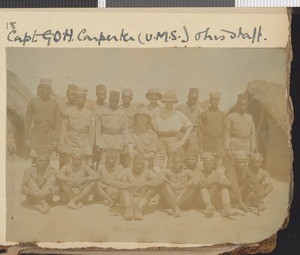 Capt. Carpenter and his staff, Itigi, Tanzania, July 1917