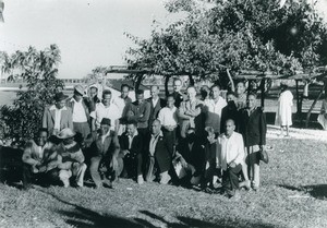 Portrait of representatives of churches with the Director of the PEMS, Charles Bonzon, during a synod