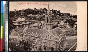 Fort, Medical Hall, and Kinson Church, Jhansi, India, ca.1920-1940