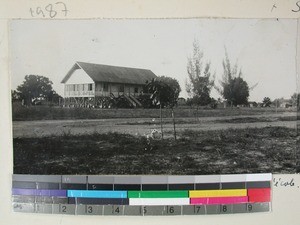 Panoramic view in three pages, Bethel mission station, Morondava, Madagascar, 1936(?)