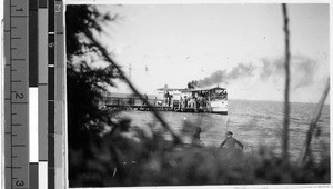 One of the busy ferries on Lake Biwa, Japan, ca. 1937