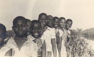 Pupils of the mission school, in Lambarene, Gabon