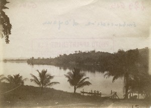 Landing-stage of Oyem, in Gabon