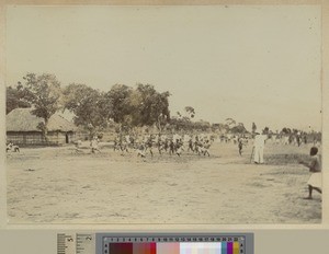 Running competition, Livingstonia, Malawi, 1900