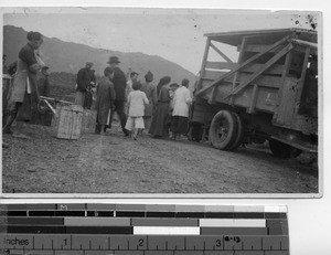 A Maryknoll Sister departing from Dongshi, China, 1935