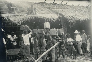 Construction in a mission station, in Cameroon