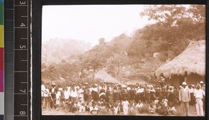 Village Church and congregation, Benin, ca. 1925-26