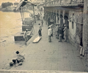 Kathmandu, Nepal. Pashupatinath Temple Area. Cremation at the holy Bagmati River