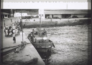 A motor launch crossing from Fernando Po to Victoria (Bächtold etc. left Europe to go to Cameroon in 1945)