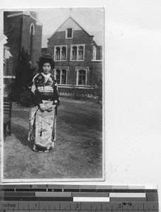 A Japanese bride at Dalian, China, 1934