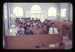 Group inside the Church of Christ, Mexico